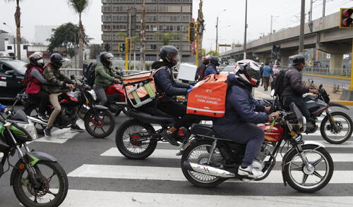 Nueva normativa para conductores de motocicletas y repartidores de delivery. Foto: Andina Nuevo registro obligatorio para repartidores de delivery:
