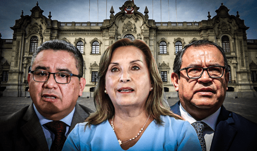 Dina Boluarte teme que lejos del poder, Juan José Santiváñez siga los pasos de Alberto Otárola. Ilustración Gerson Cardoso