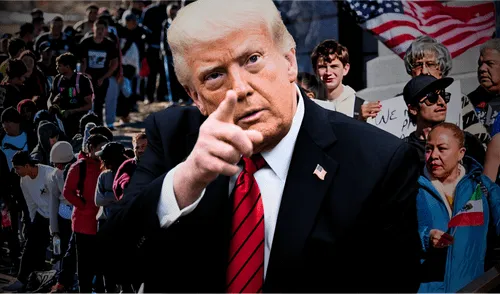 Donald Trump busca eliminar protecciones como el TPS y deportar a miles de inmigrantes indocumentados. Foto: composición LR/CNN/EFE Donald Trump busca eliminar protecciones como el TPS y deportar a miles de inmigrantes indocumentados.