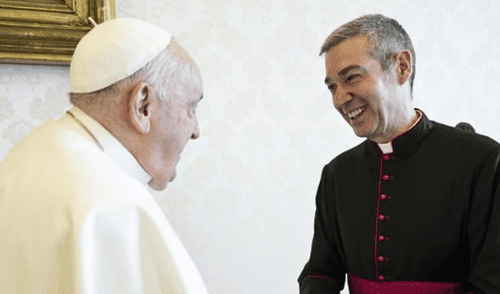 Jordi Bertomeu reunido con el papa Francisco