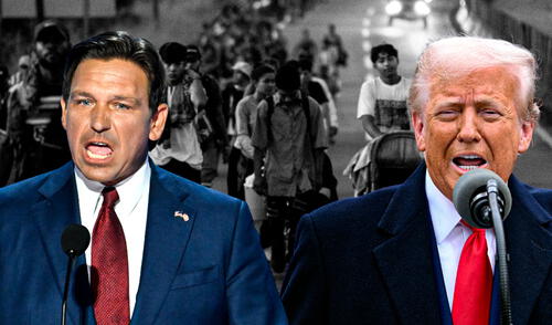 Ron DeSantis propone una polémica solución para los trabajos abandonados por inmigrantes. Foto: Composición LR/AFP/DW