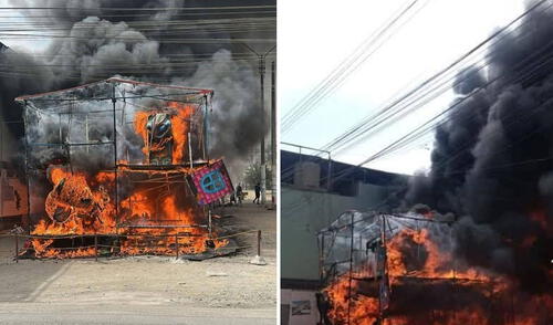 Juegos quedaron reducidos en cenizas tras incendio en San Juan de Lurigancho. Foto: BCC Noticias/Facebook Juegos quedaron reducidos en cenizas tras incendio en San Juan de Lurigancho.