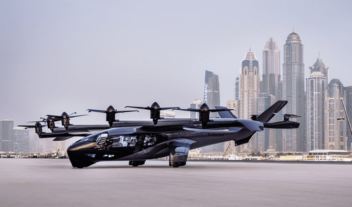 El taxi aéreo eléctrico podría comenzar a operar para el público en 2025, según anunció la empresa al presentar su modelo "Midnight". Foto: Archer.