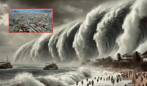 Esta tragedia ocurrió el 26 de diciembre de 2004, a raíz de un terremoto submarino de magnitud 9,1 frente a la costa occidental de Sumatra, Indonesia. Foto: composición LR/Muy Interesante/National Geographic Esta tragedia ocurrió el 26 de diciembre de 2004, a raíz de un terremoto submarino de magnitud 9,1 frente a la costa occidental de Sumatra, Indonesia. Foto: composición LR/Muy Interesante/National Geographic