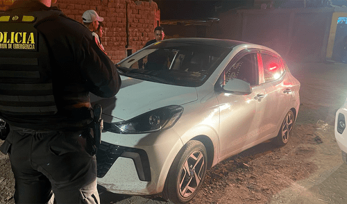 Tras un operativo, la Policía logró recuperar el vehículo robado. Créditos: PNP