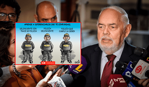 Jorge Montoya miente sobre caricaturas publicadas por La República. Foto: composición LR CARLINCATURAS