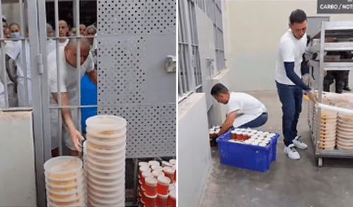 Los alimentos son preparados por prisioneros de otras cárceles de El Salvador.