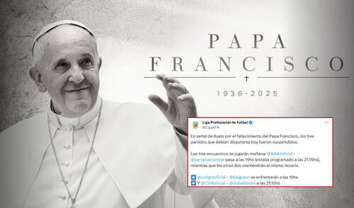 El otro gran amor de la vida del papa Francisco: estuvo a punto de casarse, pero los padres de la novia se opusieron al matrimonio. Foto: composición LR/N+/Ligaargentinadefútbol. Liga argentina de fútbol | liga profesional de fútbol | fútbol argentino | afa | argentina | papa francisco | muerte del papa francisco