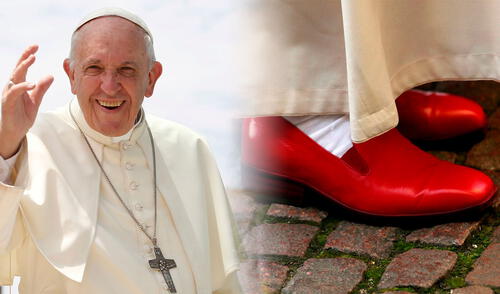 El uso de los zapatos rojos por parte de los sumos pontífices es una tradición que se remonta a siglos atrás; sin embargo, el papa Francisco decidió no seguirla. Foto: Composición LR/ Andina/ RTVE Murió el papa Francisco: ¿Por qué optó por no usar los tradicionales zapatos rojos que llevaron sus predecesores en el Vaticano?