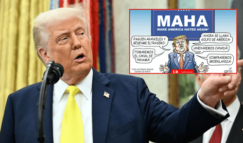 Carlincatura de hoy retrata a Donald Trump y sus políticas nacionalistas. Foto: composición LR Carlincatura de hoy retrata a Donald Trump y sus políticas nacionalistas.