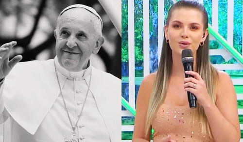 Brunella Horna compartió imágenes de su encuentro con papa Francisco. Foto: composición LR/difusión Brunella Horna compartió imágenes de su encuentro con papa Francisco.