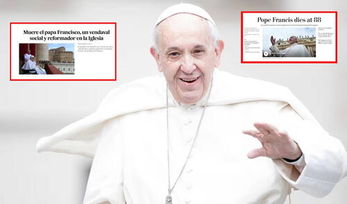 Francisco fue el primer papa en modificar el protocolo fúnebre del Vaticano en más de un siglo. Foto: composiciónLR/El País/The Washington Post Muere papa Francisco: así informaron los principales medios internacionales el fallecimiento del sumo pontífice