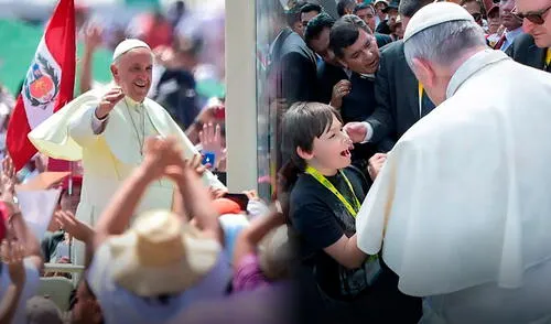 La llegada del papa Francisco al Perú es recordada por miles de creyentes. Foto: Composición LR