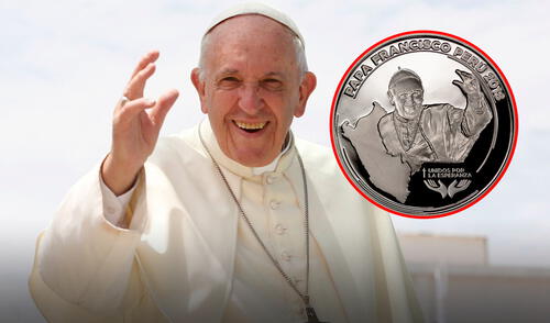 Tras la muerte del papa Francisco, la medalla de su visita al Perú ha elevado su valor: Foto: Composición LR