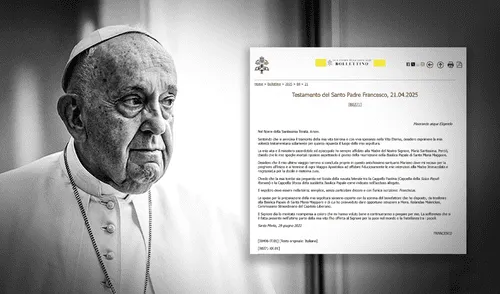 El testamento del Papa Francisco fue publicado por Press Vatican. Foto: composición LR / Vida Nueva El testamento del Papa Francisco fue publicado por Press Vatican. Foto: composición LR / Vida Nueva
