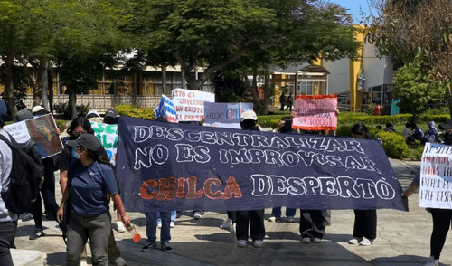 Estudiantes toman facultad de Ciencias Matemáticas de la UNMSM sede Chilca. Foto: difusión.
