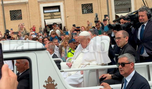 Papa Francisco: su último recorrido en público captado por periodista peruano. Créditos: Joel Robles / La República