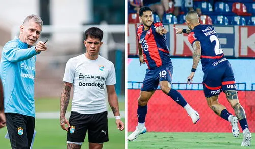 Paulo Autuori tendrá que cortar una mala racha del club celeste frente a Cerro Porteño. Foto: composición de LR/Sporting Cristal/Copa de Primera APF