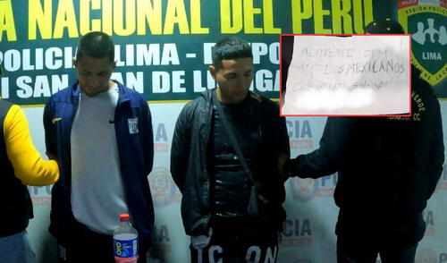 PNP captura a dos presuntos extorsionadores en SJL PNP captura a dos presuntos extorsionadores en SJL