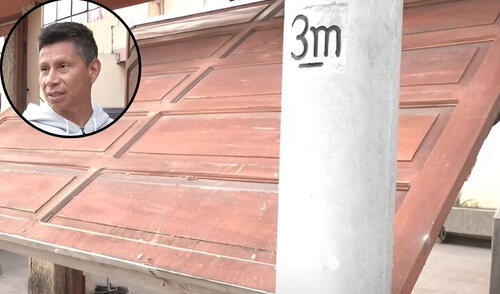 Familia denuncia que poste de luz fue colocado de manera insólita en la puerta de su cochera en Bellavista. Foto: Composición LR/Captura de pantalla de YouTutbe