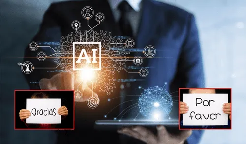 La inteligencia artificial no recomienda usar las palabras 'gracias' y 'por favor'. Foto: composición LR/123F/Seguritecnia