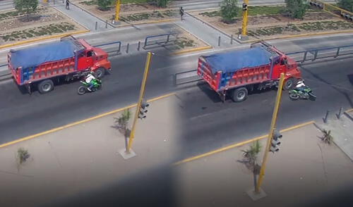 Las cámaras de seguridad captaron el preciso instante del fatal accidente. Foto: Composición LR Las cámaras de seguridad captaron el preciso instante del fatal accidente. Foto: Composición LR