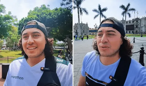 El joven boliviano visitó los distritos de Lima y Miraflores. Foto: composición LR/YouTube/Julio GRD Perú, Bolivia, Lima, joven boliviano visita lima por primera vez