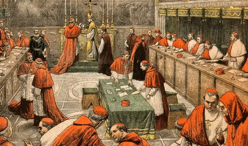 En el cónclave más largo de la historia fue elegido un religioso que se encontraba participando en una cruzada y no en la votación. Foto: Gianni Dagli Orti/referencial. Este fue el cónclave más largo de la historia de la Iglesia católica: encerrados durante 3 años, cardenales muertos y comida racionada