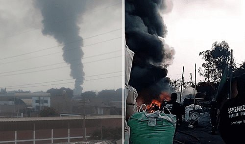 Se reporta incendio en Panamericana Norte, posible fuga de gas GLP. Foto: difusión