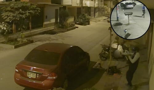 Delincuente dispara y se graba mientras ataca auto de bodeguero en SMP. Foto: Composición LR/Captura de pantalla de YouTube