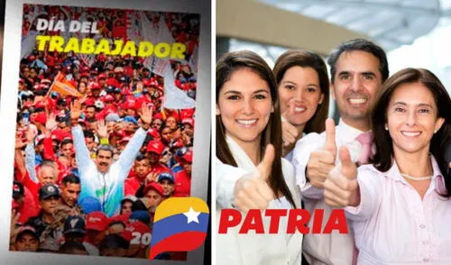 La mayoría de bonos de la patria se entregan por la plataforma del mismo nombre. Foto: composiciónLR/Patria/Freepik Bono Día del Trabajador: qué se sabe de la probable fecha en mayo 2025 y el monto del subsidio en Venezuela vía Sistema Patria