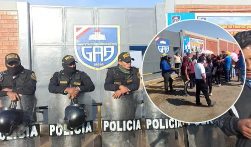 Policía evitó que padres tomen local del colegio. Foto: Liz Ferrer - La República.
