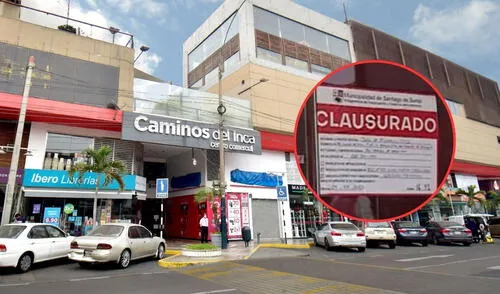 El C.C. Caminos del Inca fue clausuarado nuevamente por la Municipalidad de Surco. Foto: Caminos del Inca/Latina/LR