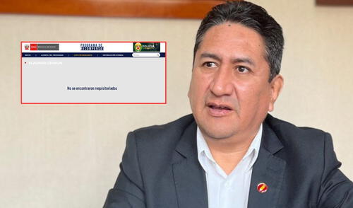 Vladimir Cerrón ya no aparece en la lista de los más buscados por la justicia | Composición: LR. Vladimir Cerrón ya no aparece en la lista de los más buscados por la justicia