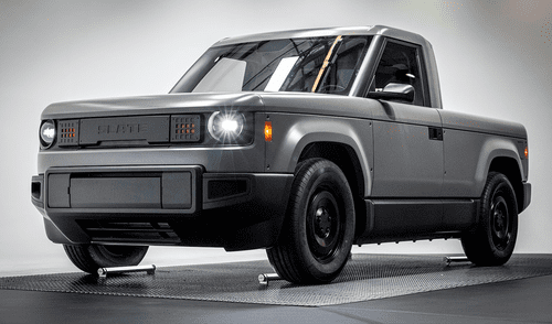 La Slate Truck , el vehículo de Amazon, saldrá de fábrica con lo mínimo indispensable. Foto: Slate La Slate Truck , el vehículo de Amazon, saldrá de fábrica con lo mínimo indispensable.