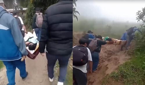 Pobladores de distrito de Paimas auxiliaron a profesora. Foto: difusión. Pobladores de distrito de Paimas auxiliaron a profesora. Foto: difusión.