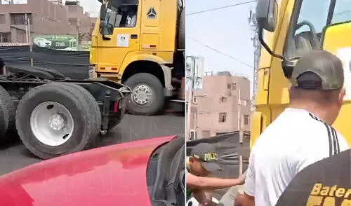 Mujer fue atropellada por camión y quedó gravemente herida. Foto: Composición LR/Captura de pantalla de X