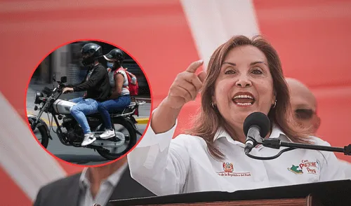 Dina Boluarte defendió restricciones a motociclistas durante un evento en San Isidro. | Foto: Presidencia / Andina. Presidenta Dina Boluarte justifica ley que limita circulación de dos personas en motocicleta.