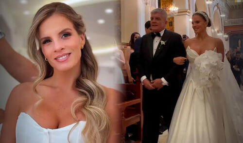 ¿Quién es Angélica García, la diseñadora de Gamarra que creó el impactante vestido de novia de Alejandra Baigorria? Foto: composición LR/Instagram/Trome. Alejandra Baigorria | Said Palao | boda de Alejandra Baigorria y Said Palao | Angélica García | Iglesia San Pedro