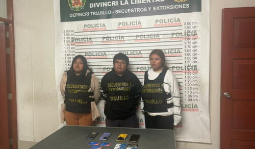 "Bebecita", "Sibenito" y "La Rubia" fueron detenidos durante la madrugada del 26 de abril de 2025. Foto: PNP