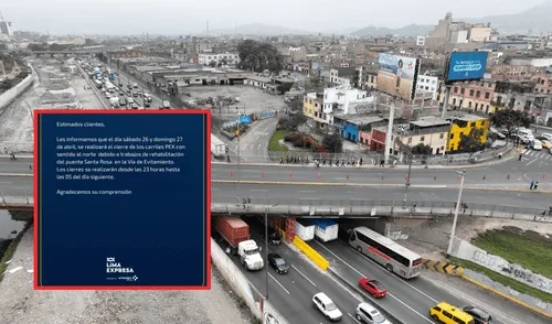 Anuncian cierre de vía. Foto: composición La República.