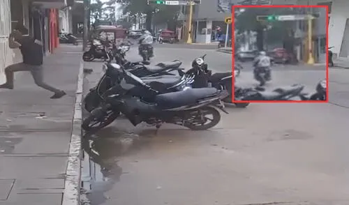 Delincuentes roban joyería y luego huyen en moto en Iquitos: Foto: Composición RL/Captura de pantalla de YoutubeDelincuentes roban joyería y luego huyen en moto en Iquitos: Foto: Composición RL/Captura de pantalla de Youtube