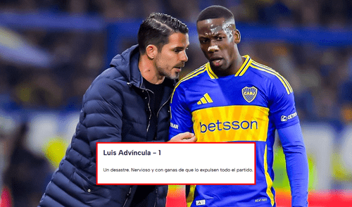 Luis Advíncula fue lapidado por la prensa argentina tras su desempeño en el Boca Juniors vs River Plate