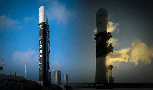 Firefly Aerospace, en colaboración con Lockheed Martin, se prepara para un lanzamiento en California. Foto: Composición LR