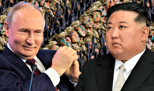 Putin agradeció la ayuda de las tropas de Corea que le ayudar a retomar Kursk. Foto: Composición LR. Putin agradeció la ayuda de las tropas de Corea que le ayudar a retomar Kursk. Foto: Composición LR.