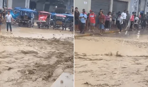 Desborde de quebrada en Amazonas genera caos entre los pobladores. Foto: difusión