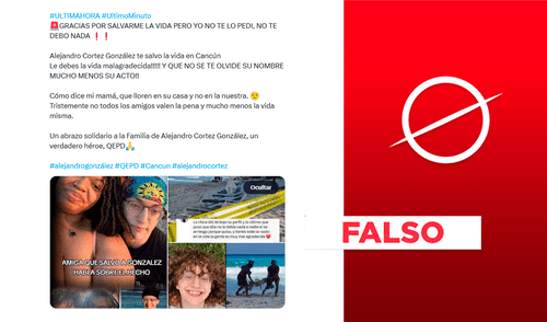 Dorsey agradeció públicamente a Alejandro en Facebook y pidió apoyo para recaudar fondos que ayudarán a la repatriación del cuerpo. Joven rescatada por Alejandro González en Cancún no desagradeció rescate