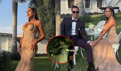 Melissa Paredes y Anthony Aranda fueron invitados a la boda de Alejandra Baigorria.