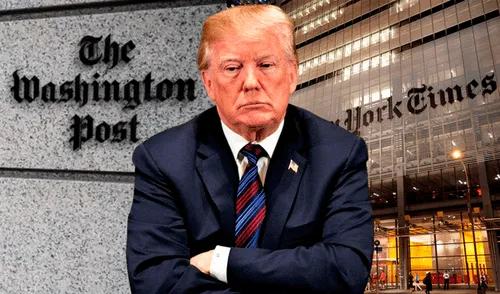 Donald Trump acusa a medios de comunicación de manipular la opinión pública en su contra.