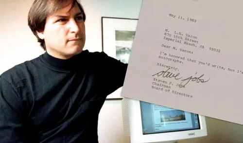 La carta firmada por Steve Jobs fue subastada en 2021. Foto: Applesfera